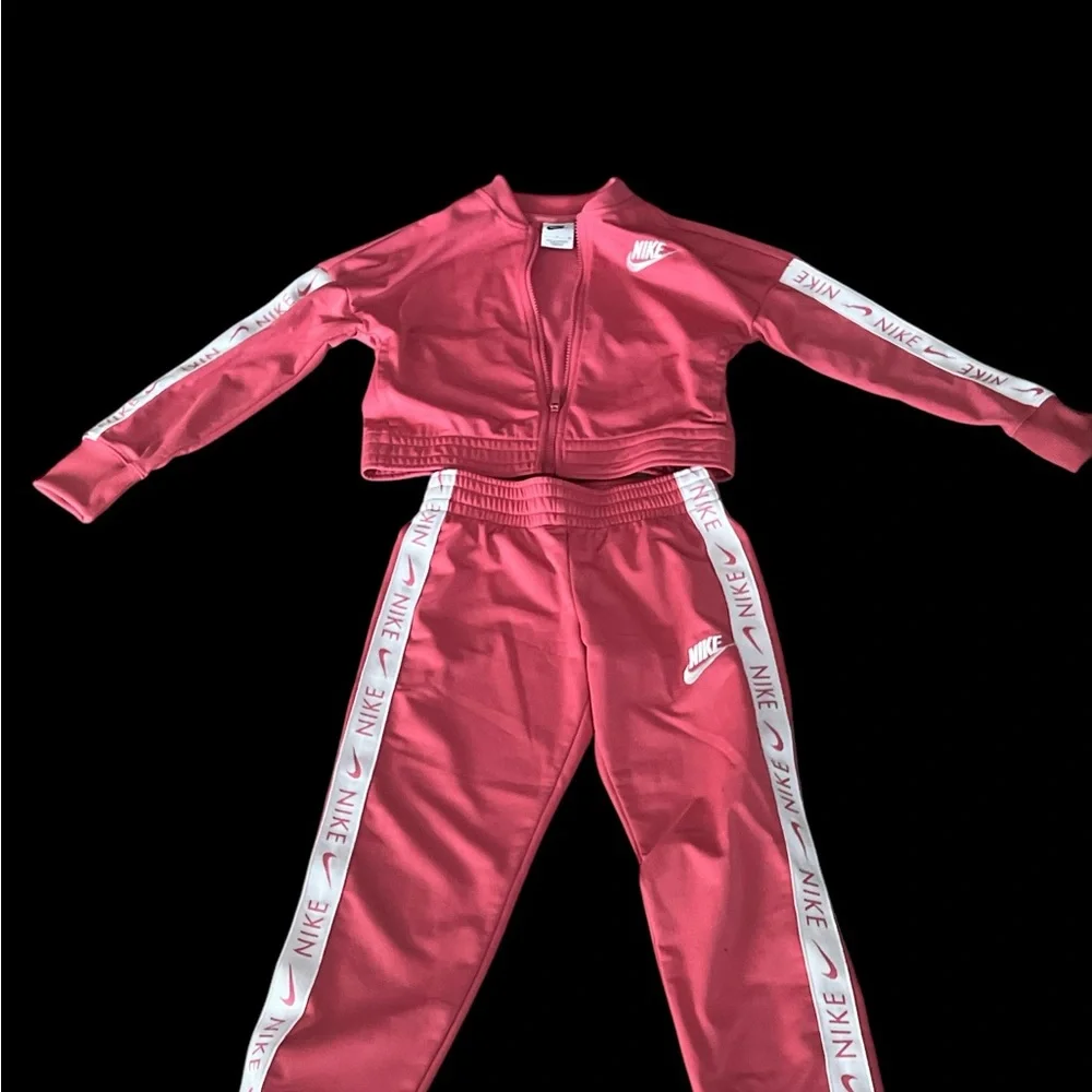 Nike Pink and White Tracksuit Set Size Small